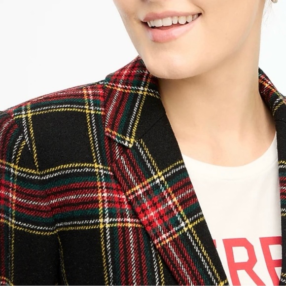 NWT J.Crew Factory Stewart Tartan wool-blend schoolboy blazer sz 6 - Picture 4 of 12